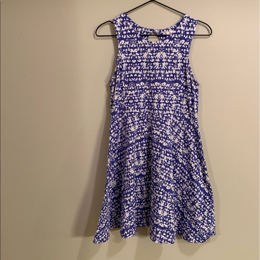 Vibrant blue pattern dress